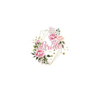 BRIDE roses floral model alb pe tricou