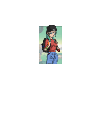 dragon ball bulma model negru pe tricou