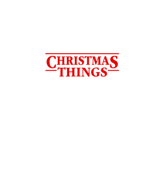Christmas Things model albastru jeanși pe tricou