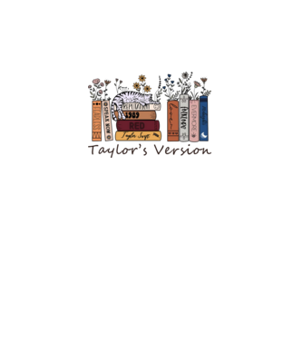 Eras tour books color cat model alb pe tricou