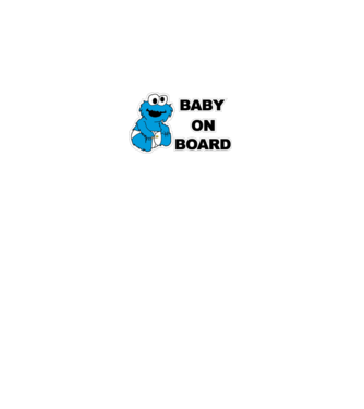 Baby Monster model alb pe tricou