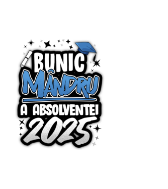 Bunic MÂNDRU a absolventei model alb pe tricou