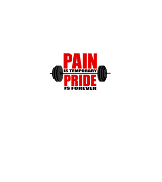 Pain is temporary model alb pe tricou