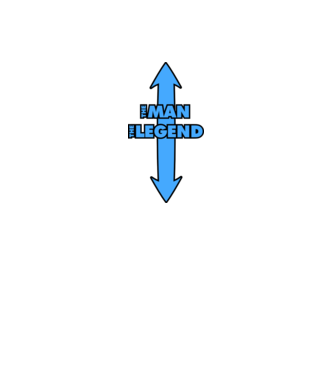 The Man The Legend model gri închis pe tricou