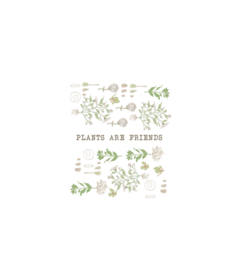 Plants are friends model alb pe tricou