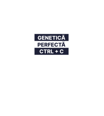 Genetică perfectă CTRL + C model alb pe tricou