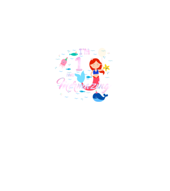 Mermazing Birthday 1 model negru pe tricou