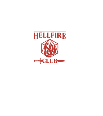 hellfire club 85 model negru pe tricou