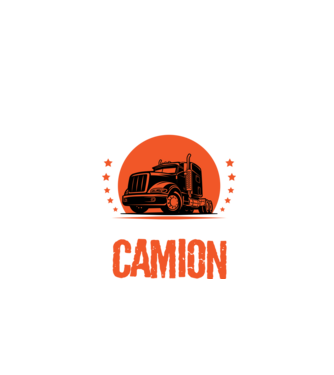 Bărbatul adevărat conduce un camion model negru pe tricou