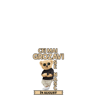 Teddy cel cool August model negru pe tricou