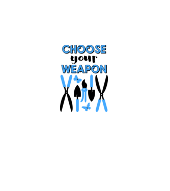 Choose your weapon model alb/roșu pe tricou