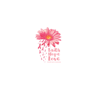Gerbera faith hope love model albastru jeanși pe tricou