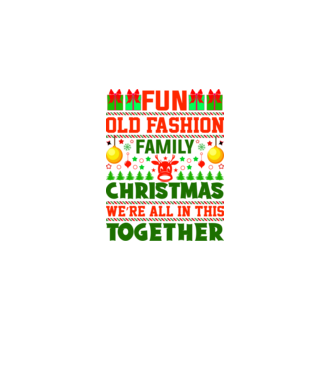 fun old fashion family christmas model negru pe tricou