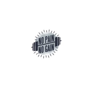 No pain no gain round model roșu pe tricou