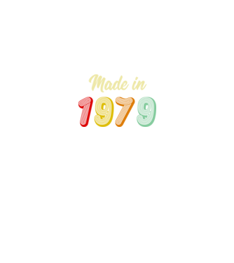 made in 1979 retro model negru pe tricou
