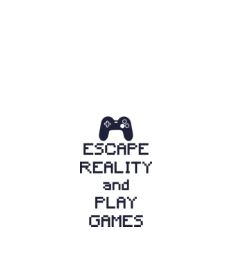 Escape reality model alb pe tricou