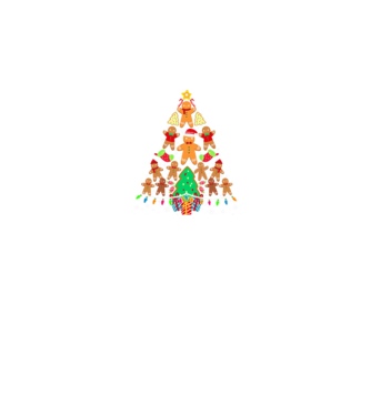 Cookie christmas tree model negru pe tricou