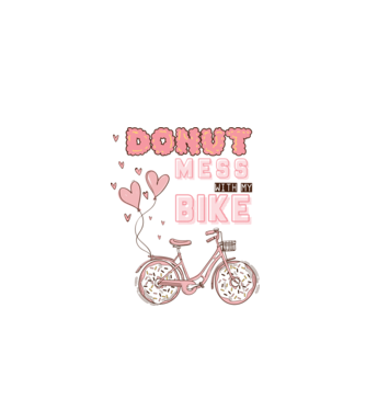 Donut mess with my bike model alb pe tricou