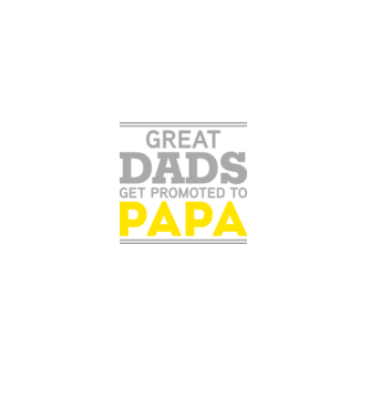 Great dads get promoted to papa model negru pe tricou