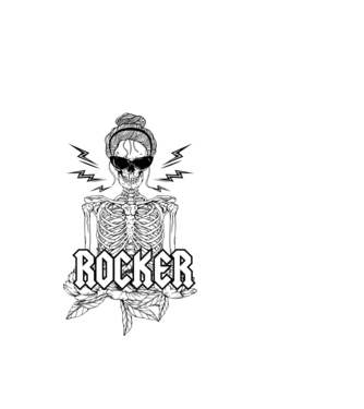 femeie - mutter - rocker model alb pe tricou