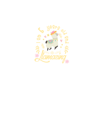 Birthday Llamazing 5 years old model negru pe tricou