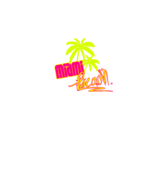 Miami beach model gri/negru pe tricou