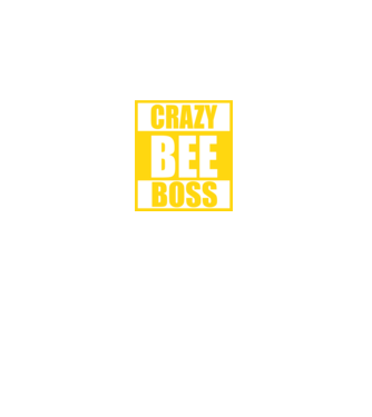 Crazy bee boss model negru pe tricou