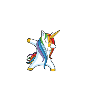 DAB Unicorn 2 model gri pe tricou