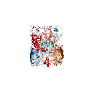stranger things poster model negru pe tricou