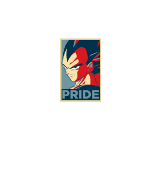 vegeta pride dragonball model negru pe tricou