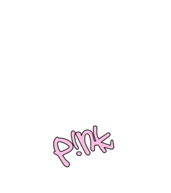 PINK model negru pe tricou