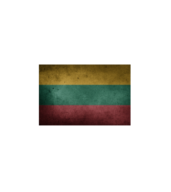 LITHUANIA model alb pe tricou