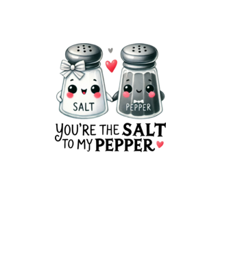Salt to my Pepper model alb pe tricou