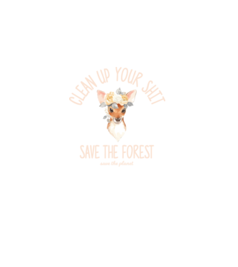 Clean up your shit model negru pe tricou