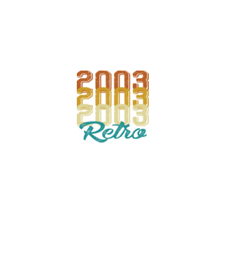 Retro 2003 model negru pe tricou