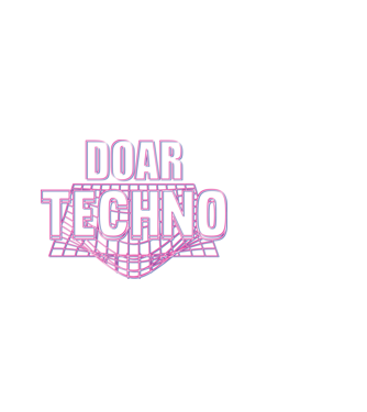 Doar techno model negru pe tricou