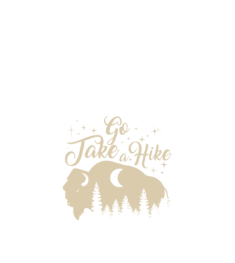 Go take a hike buffalo model negru pe tricou