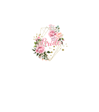 BRIDE roses floral model alb pe tricou