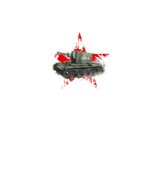 Soviet kv-II model negru pe tricou