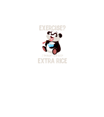 Exercise panda light model negru pe tricou