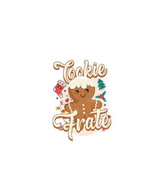 Cookie frate model alb pe tricou