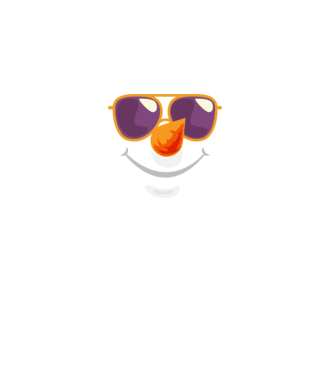 Snowman face model alb pe tricou