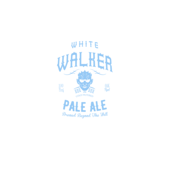 White Walker Pale Ale model negru pe tricou