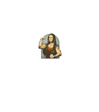 Pumped Mona model negru pe tricou