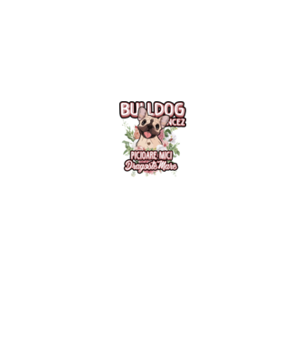 Bulldog francez picioare mici dragoste mare model alb pe tricou