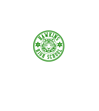 hawkins high school model alb pe tricou