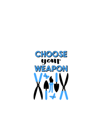 Choose your weapon model alb pe tricou