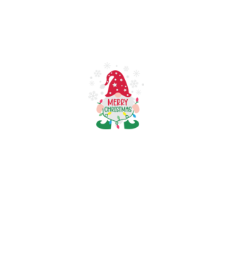Merry christmas gnome model negru pe tricou