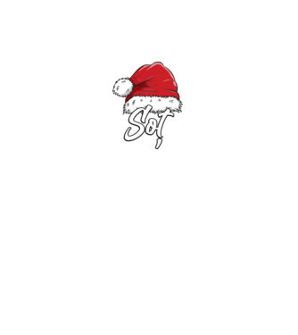 soț Santa Hat model negru pe tricou