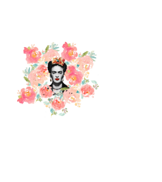 Frida Kahlo 2 model negru pe tricou